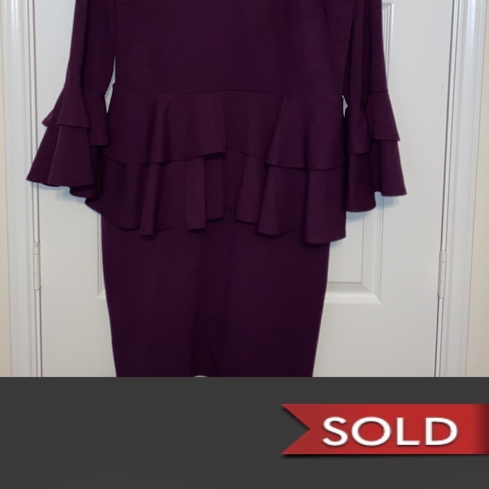 Peplum midi dress